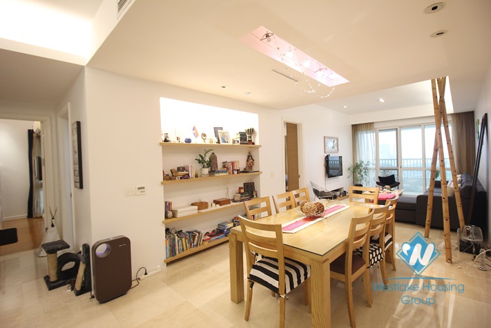 A three-bedroom apartment with full fancy furniture for rent in Ciputra, Tay Ho, Hanoi